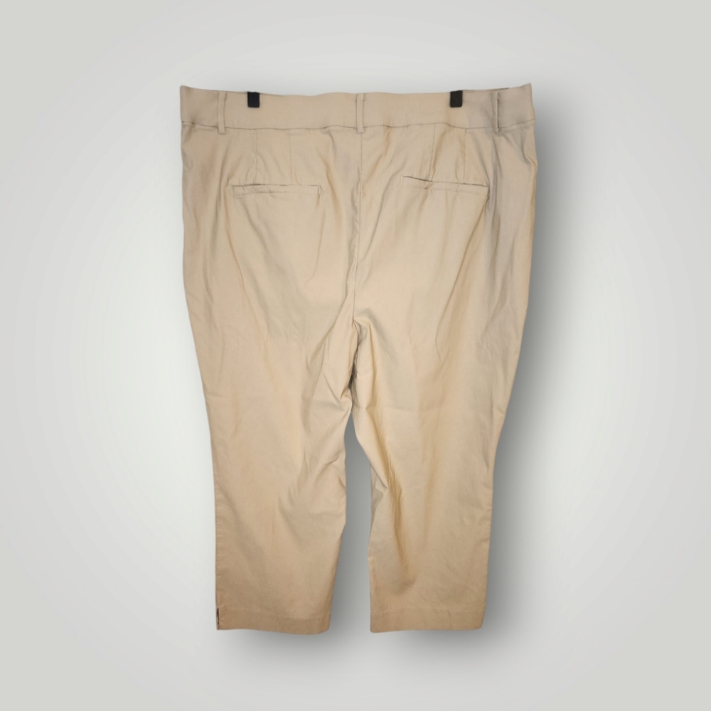 Lane Bryant Classic Tan Women's Cropped Pants size 22 a83826